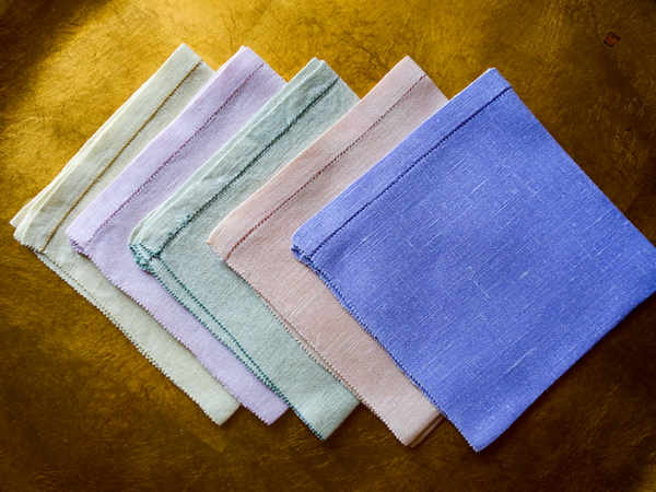 Vintage Linen Cocktail Napkins